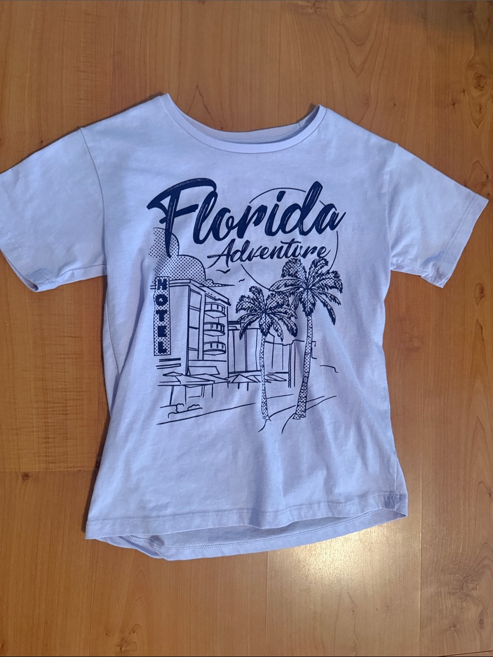 wonder nation White Tee with Navy Florida Adventure Graphic